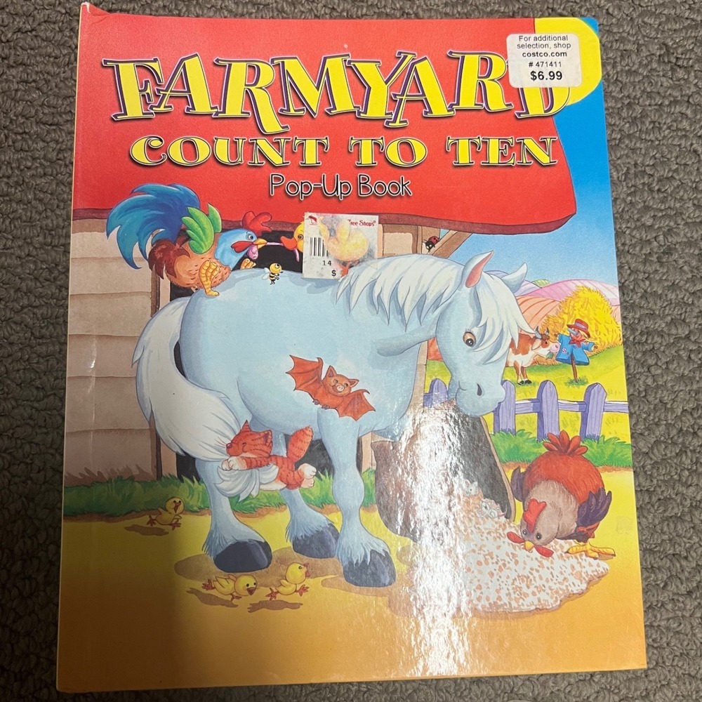 Farmyard Count to Ten Pop-Up Book Kids Hardcover Learning ISBN 1904717985